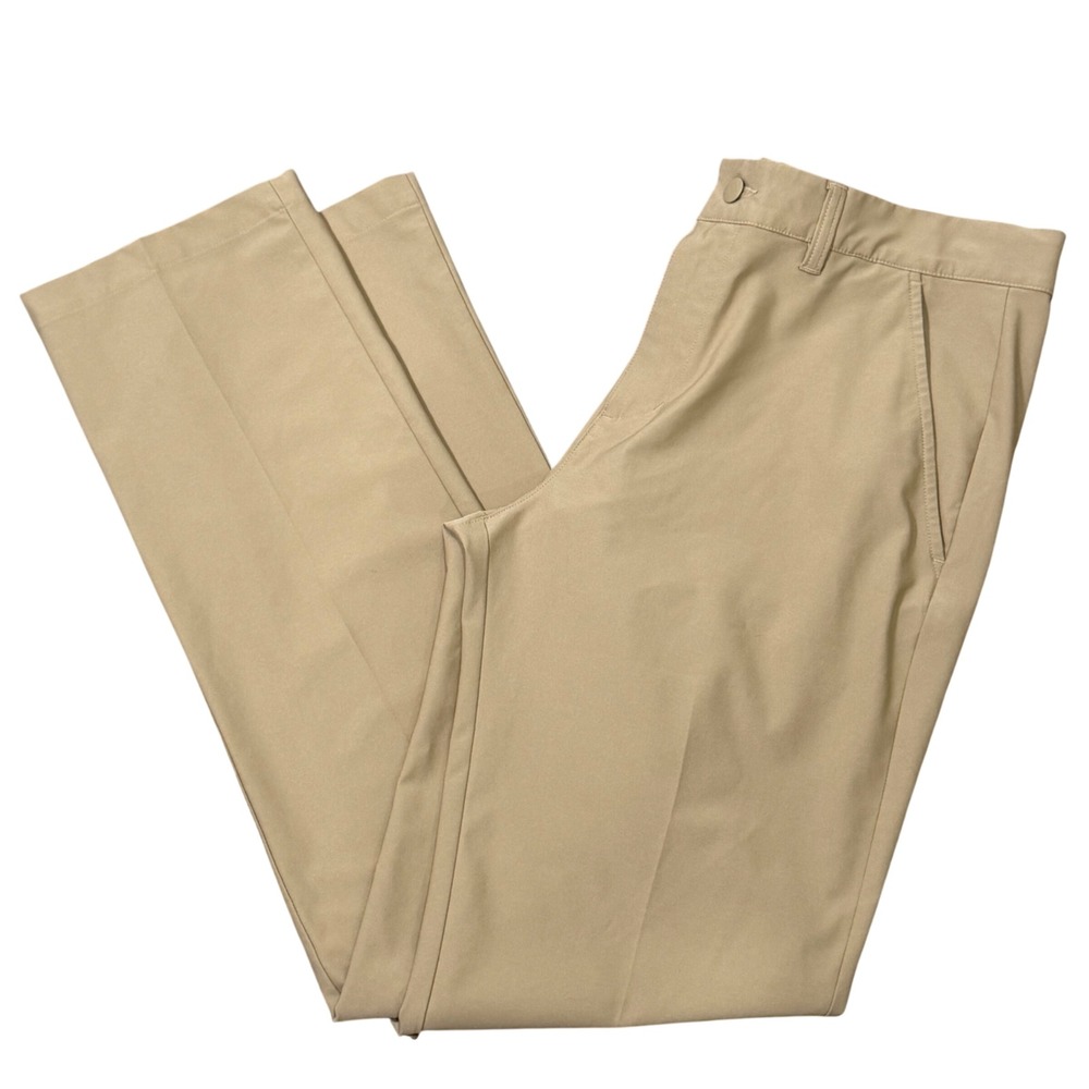 Adidas Ultimate365 Golf Pants Mens 32x34 Khaki Tan Stretch Straight Leg Active